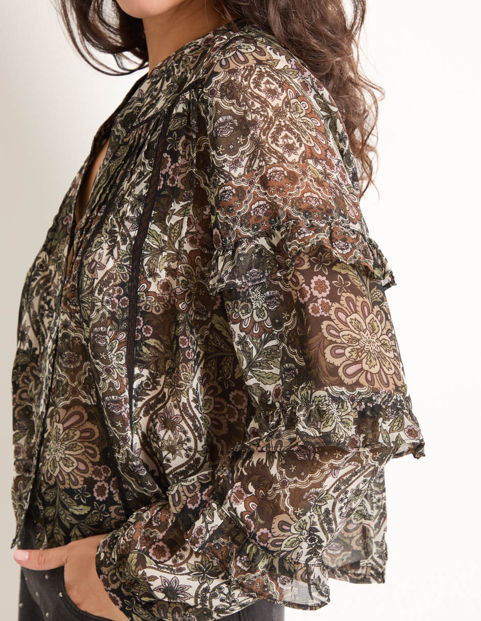 Blusa That's It manga larga para mujer