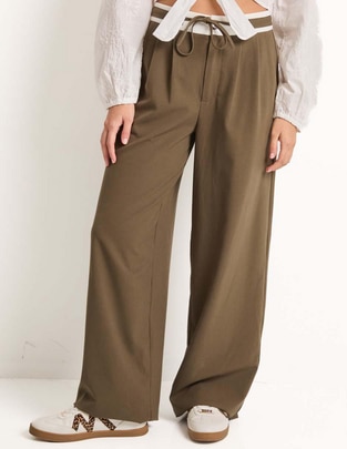 Pantalón relaxed amplio para mujer 1