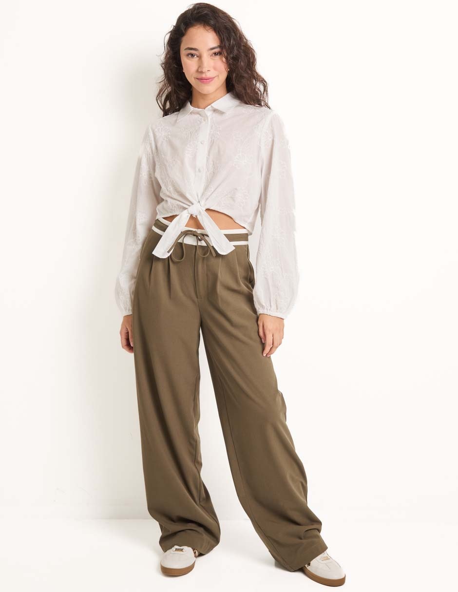 Pantalón relaxed amplio para mujer 6