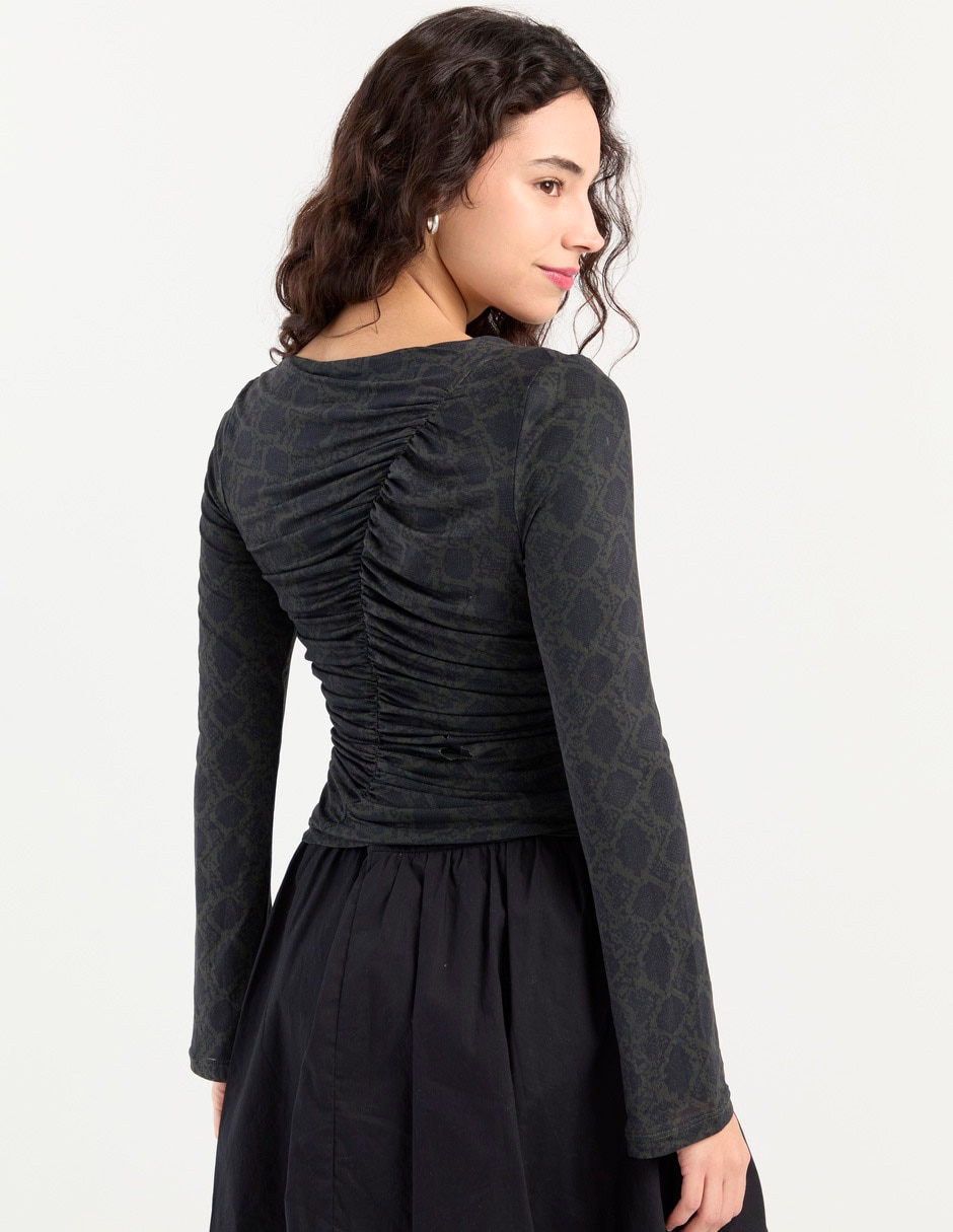 Blusa manga larga para mujer 5