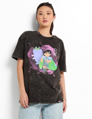 Playera manga corta Elio cuello redondo para mujer