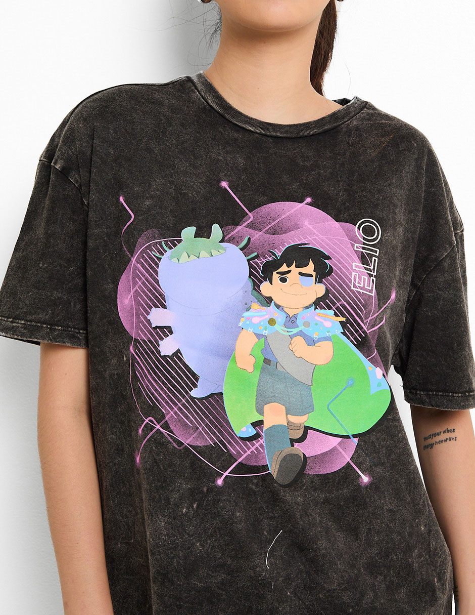 Playera manga corta Elio cuello redondo para mujer 4