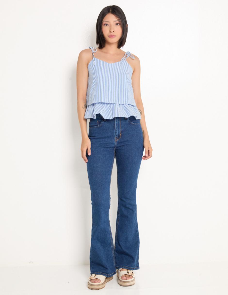 Jeans flare That's It corte cintura para mujer
