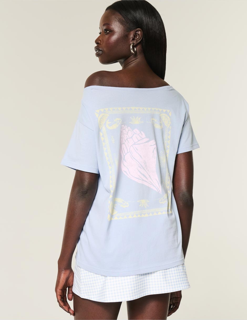 Playera manga corta cuello redondo para mujer 3