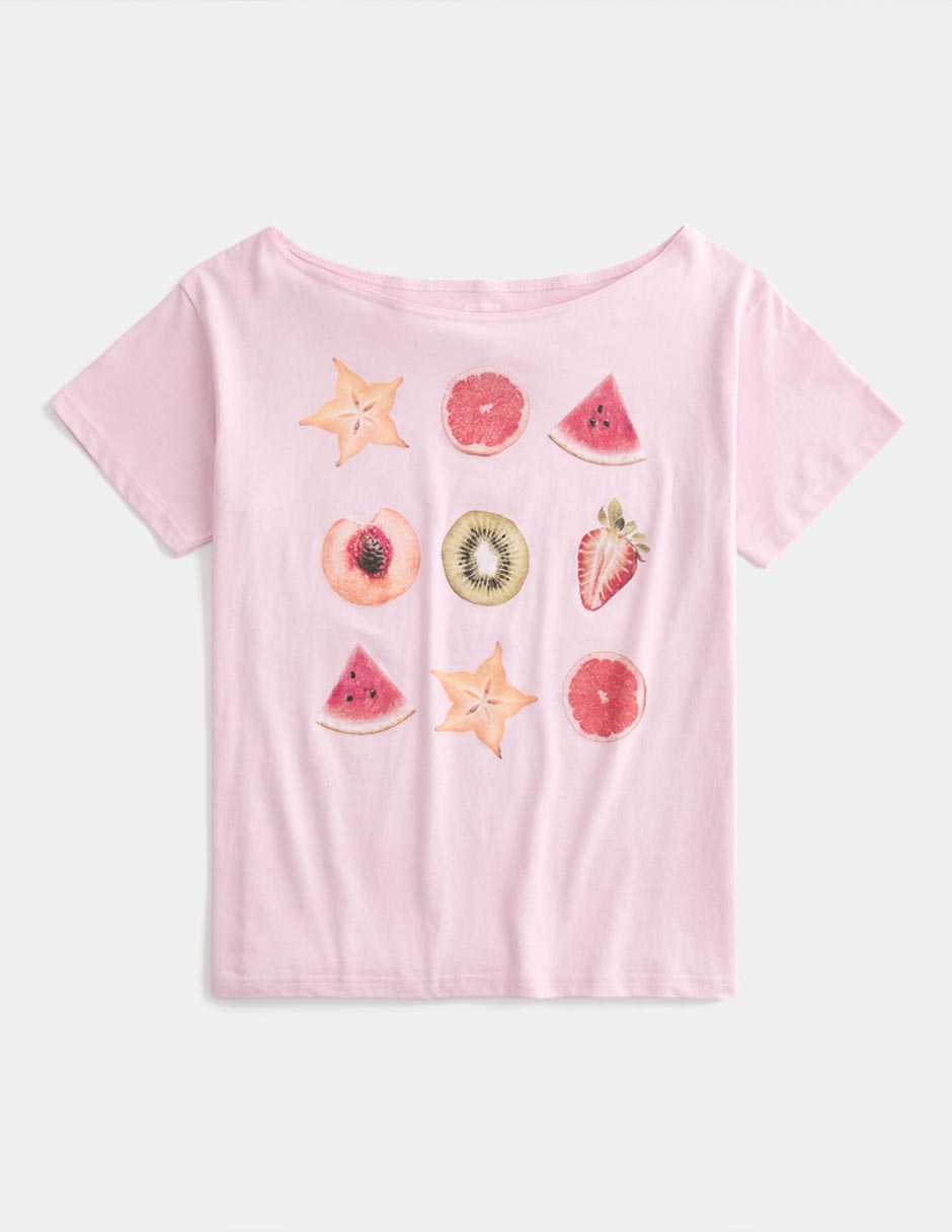 Playera manga corta cuello redondo para mujer 2