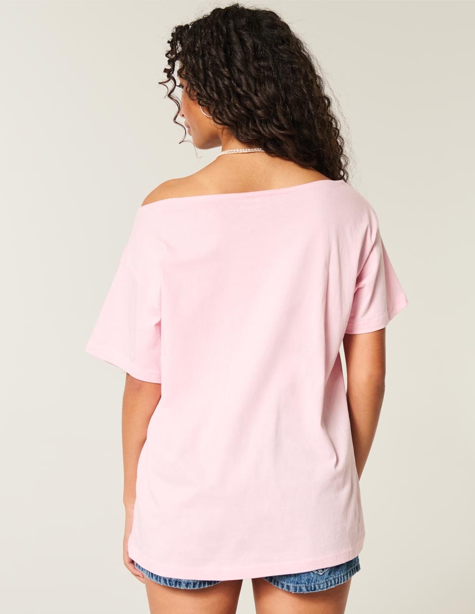 Playera manga corta cuello redondo para mujer 3