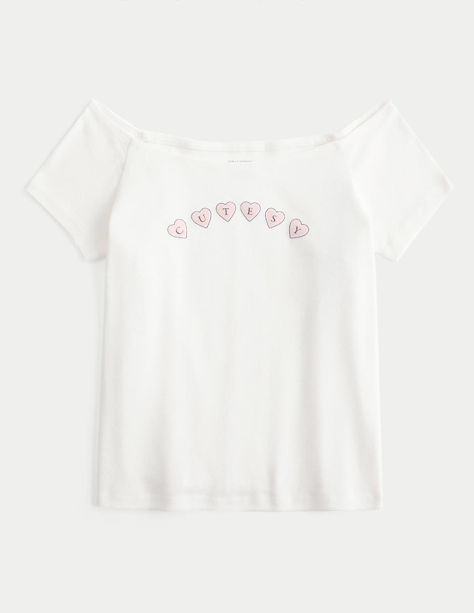 Playera manga corta cuello ojal para mujer 2
