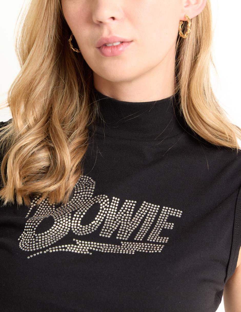 Playera David Bowie cuello alto para mujer 4