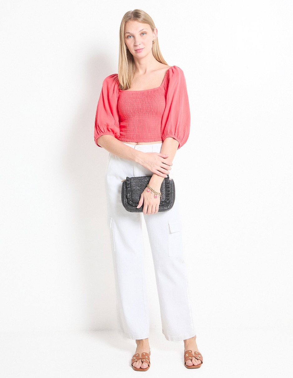 Blusa Biography manga 3/4 para mujer