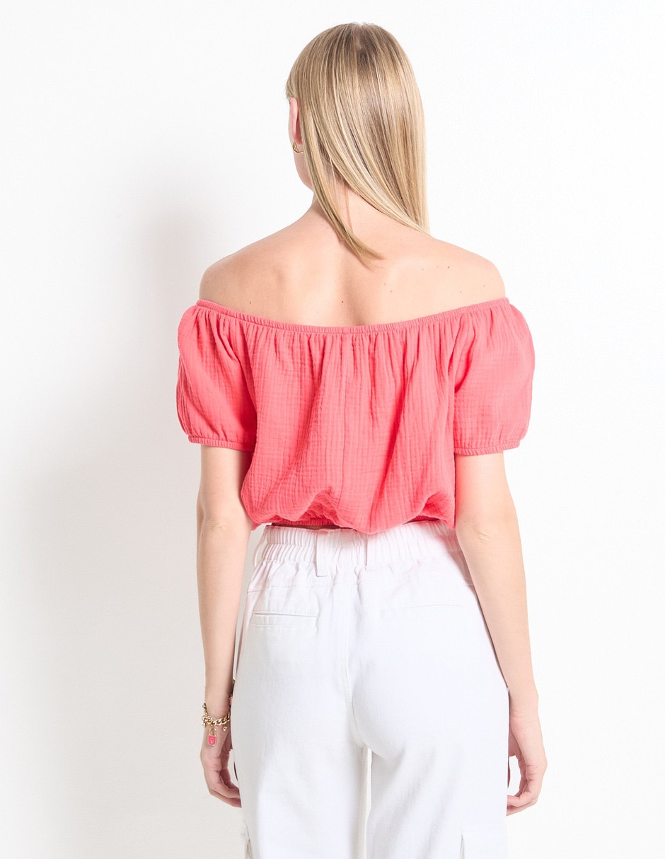 Blusa manga corta para mujer 5