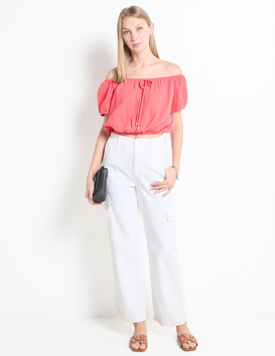 Blusa manga corta para mujer 6