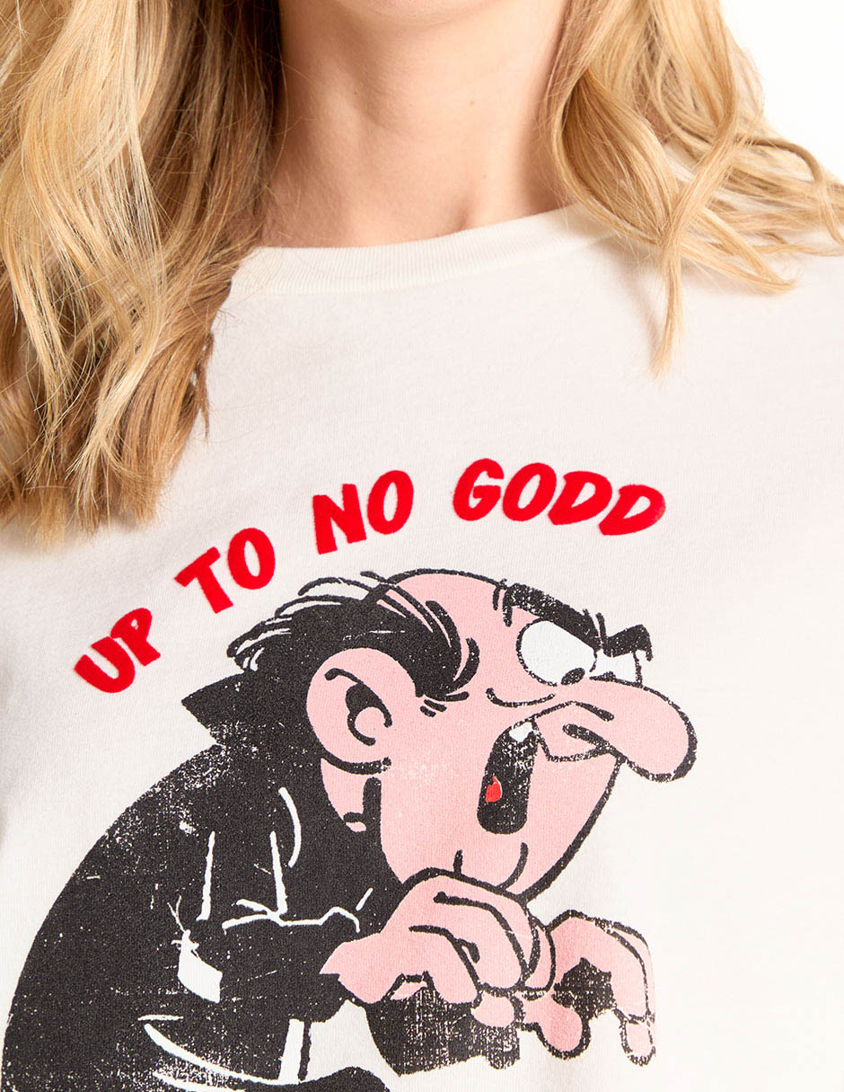 Playera manga corta Gargamel cuello redondo mujer