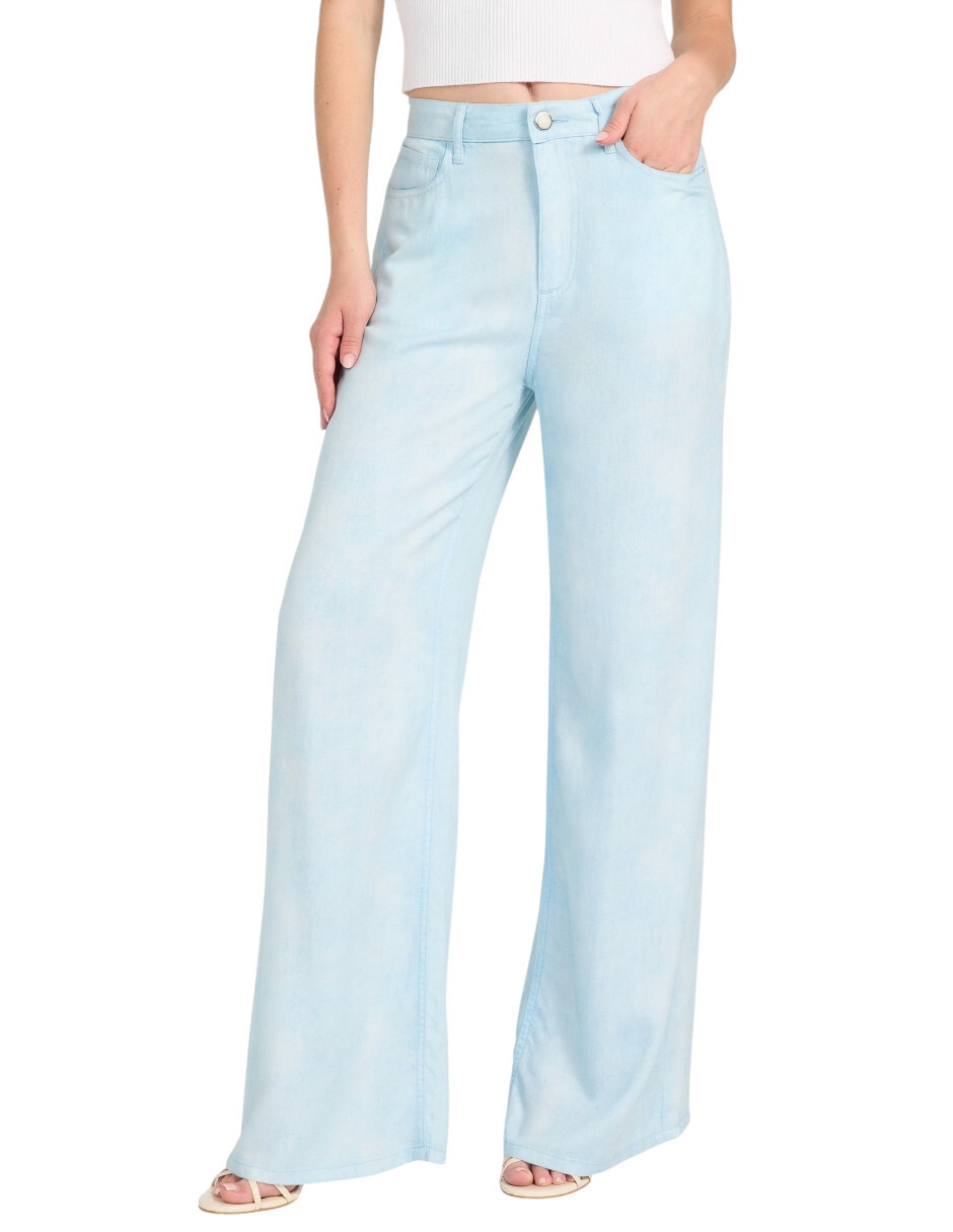 Jeans straight corte cintura para mujer 1