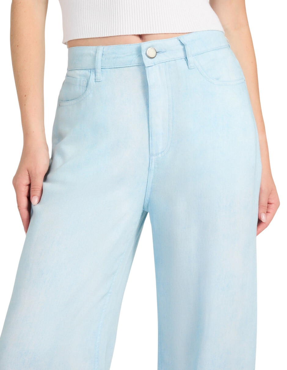 Jeans straight corte cintura para mujer 7