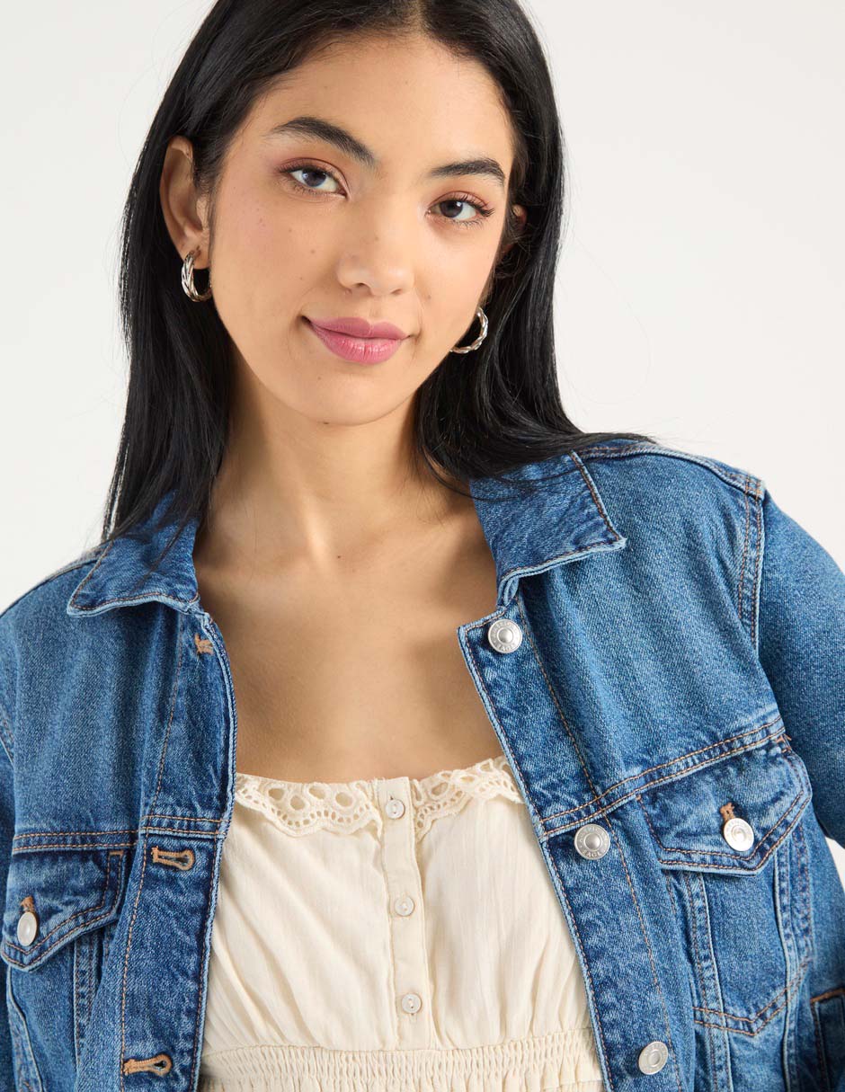 Chamarra denim American Eagle de mezclilla para mujer