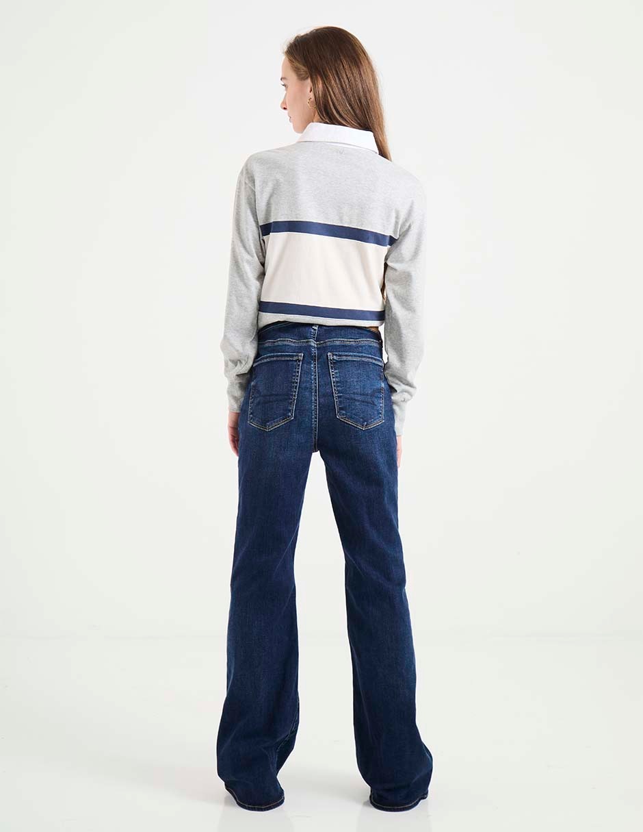 Jeans flare flare para mujer 4