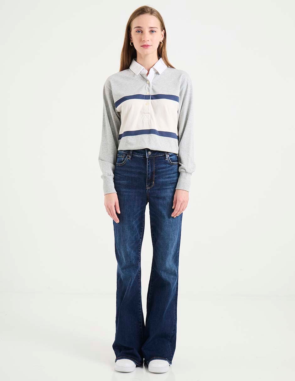 Jeans flare flare para mujer 3