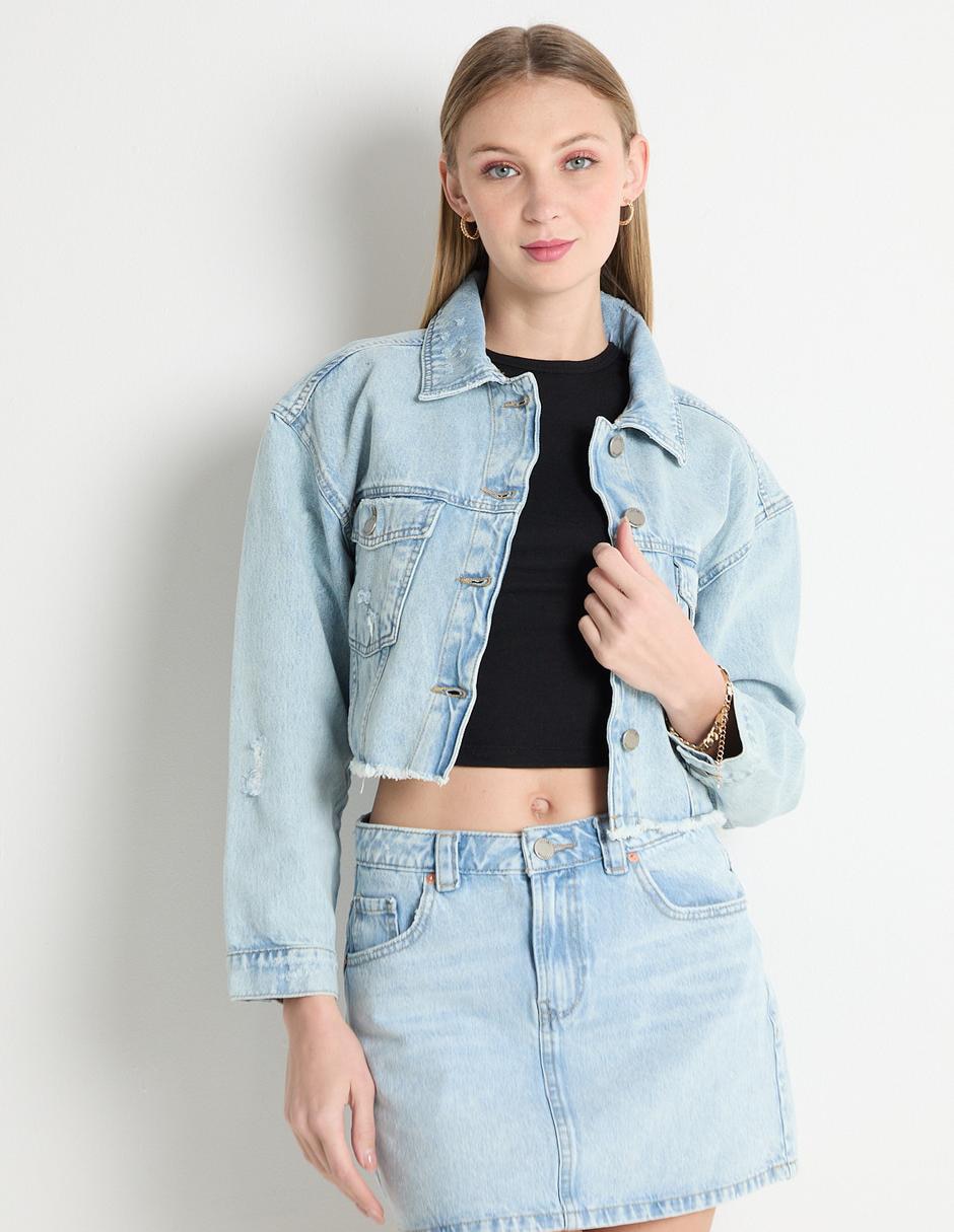 Chamarra denim para mujer