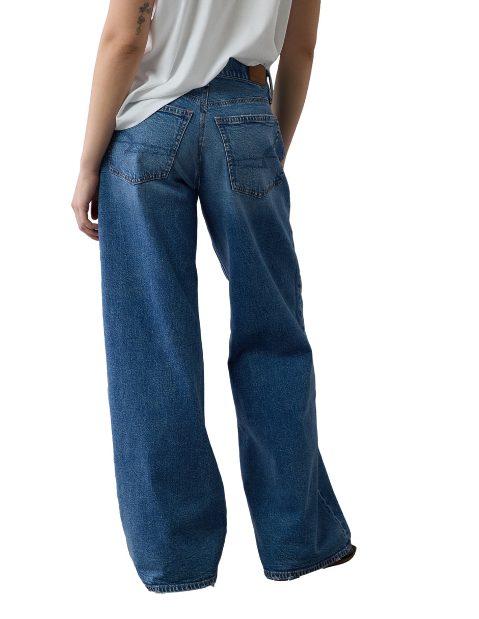 Jeans wide leg wide para mujer 4