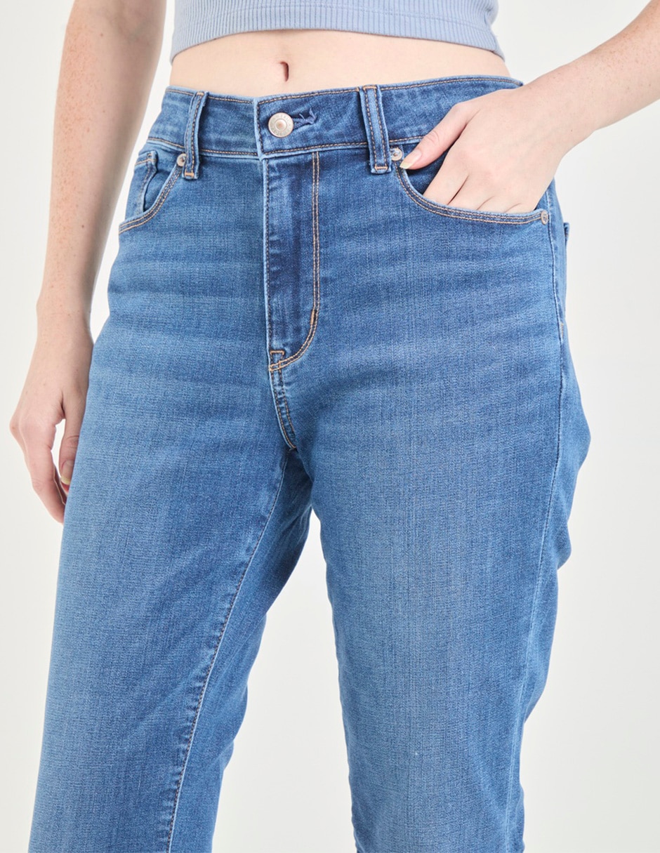 Jeans relaxed skinny american eagle corte cintura para mujer
