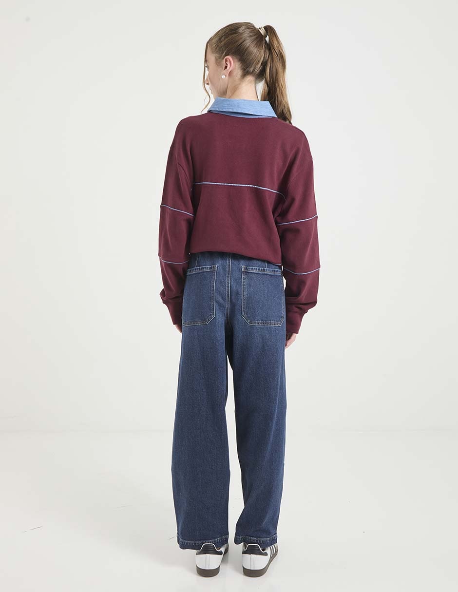 Jeans barrel barrel para mujer 4