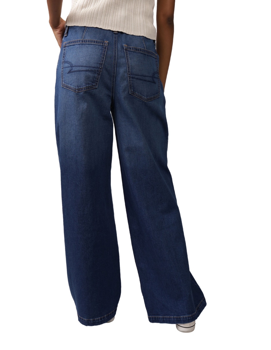 Jeans wide leg wide para mujer 4