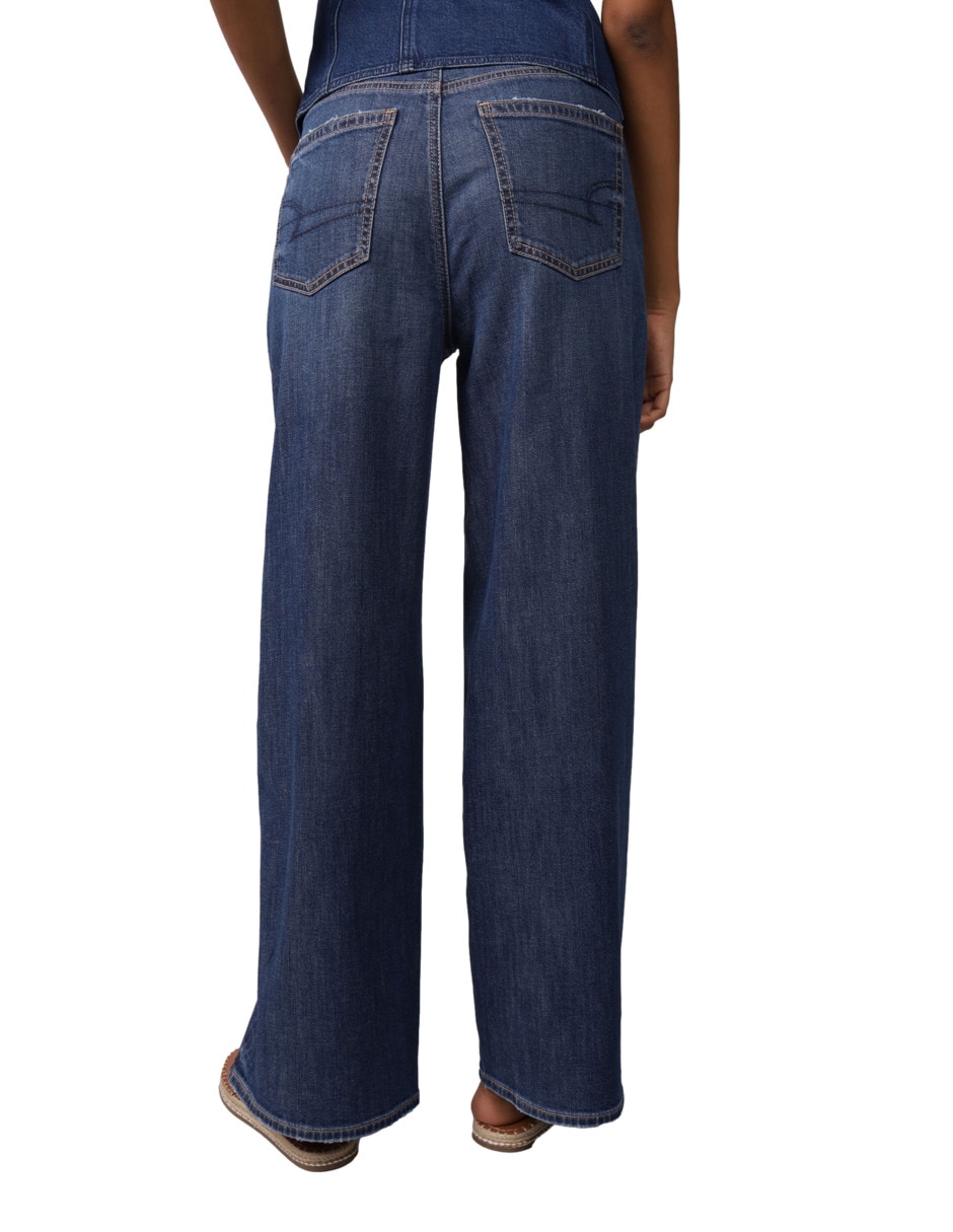 Jeans wide leg corte cintura para mujer 5
