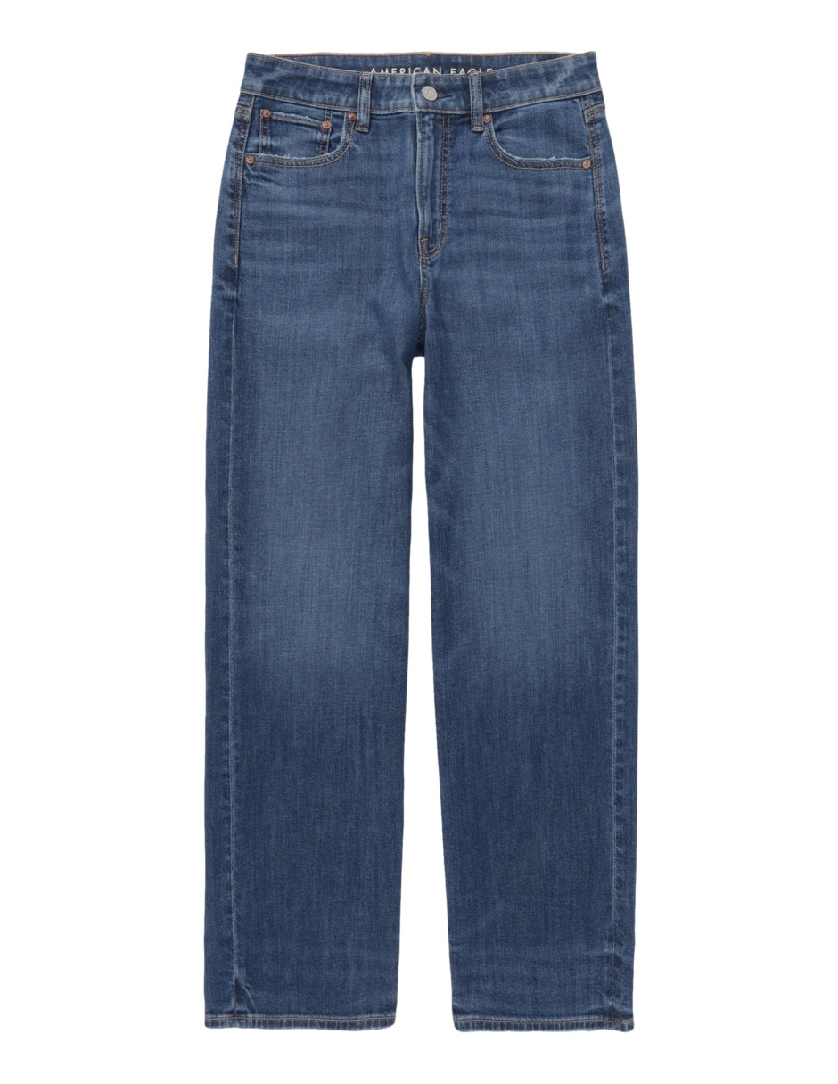 Jeans wide leg corte cintura para mujer 6