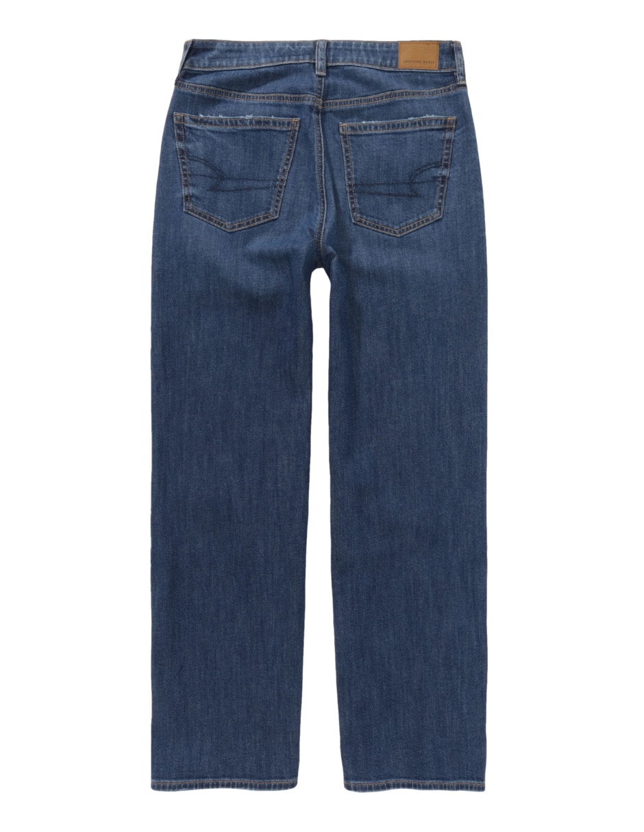 Jeans wide leg corte cintura para mujer 7