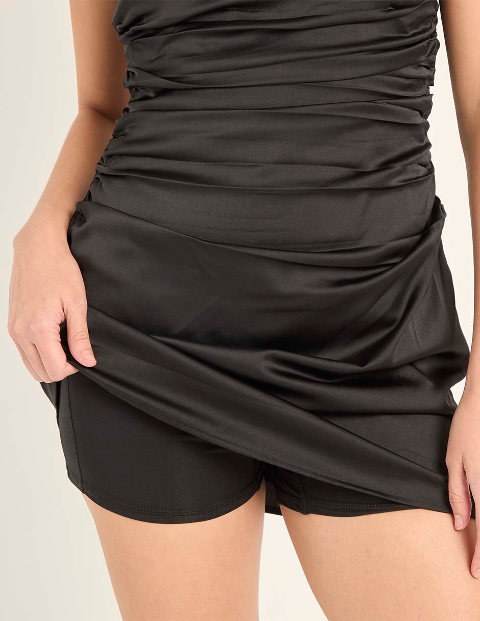 Vestido mini de fiesta escote cuadrado 7