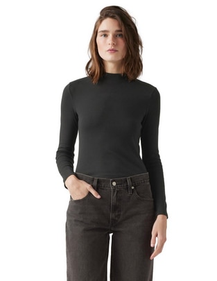 Playera manga larga cuello alto mujer Playera manga larga cuello alto mujer