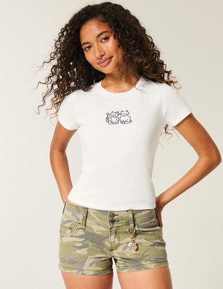 Blusa manga corta para mujer