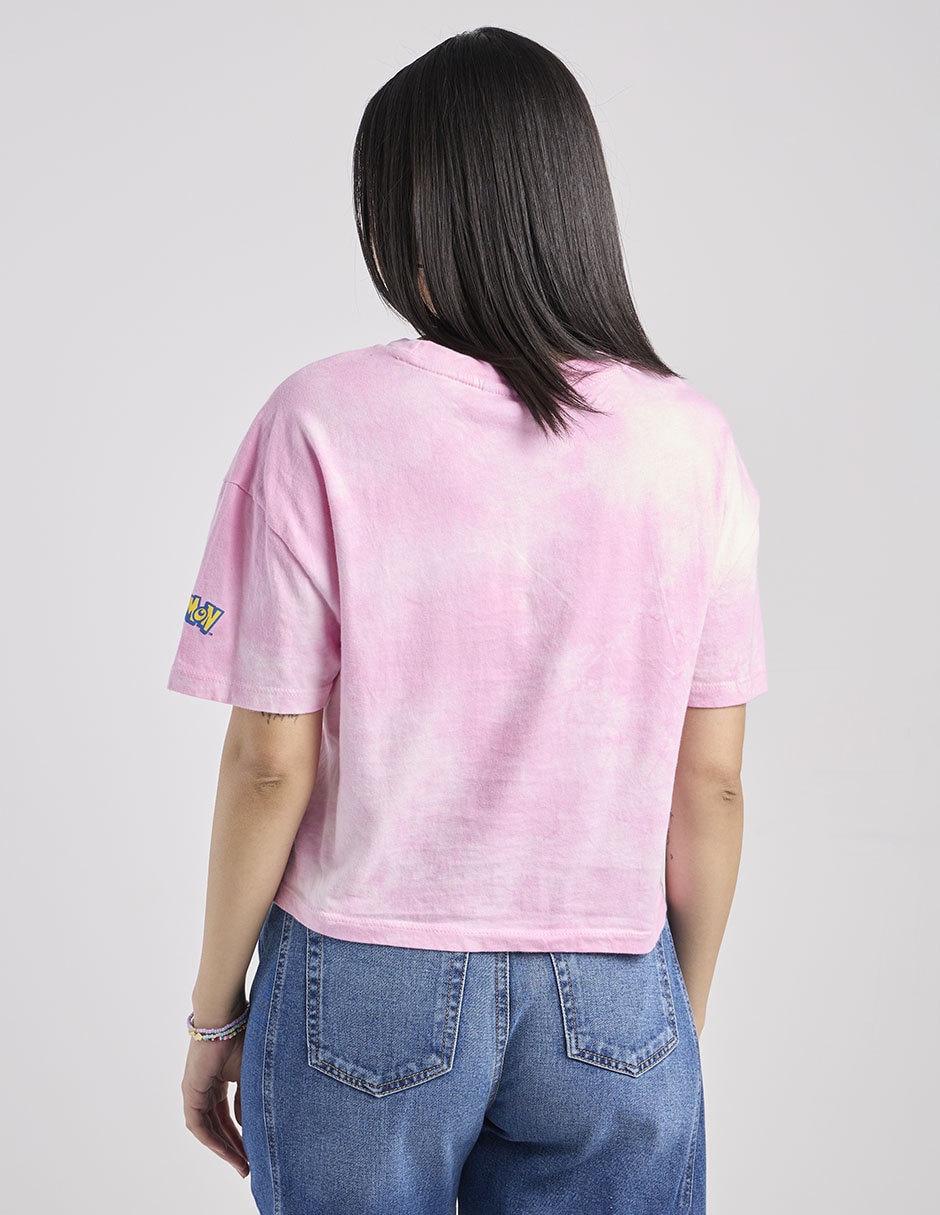 Playera manga corta Tee Bar Jigglypuff cuello redondo para mujer