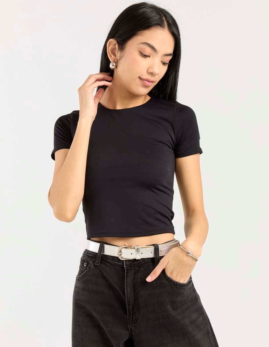 Playera manga corta That's It cuello redondo para mujer