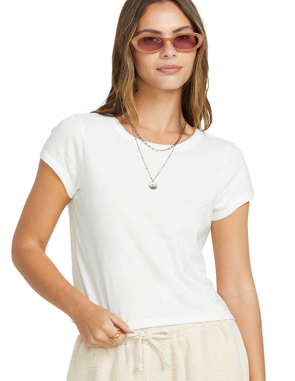 Playera manga corta Billabong Daily Tee Ss Knt cuello redondo para mujer