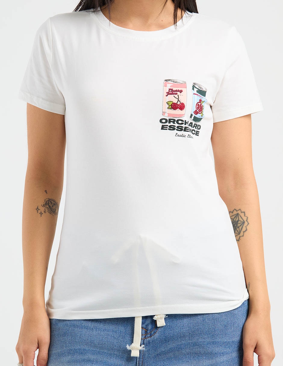 Playera manga corta cuello redondo para mujer 13