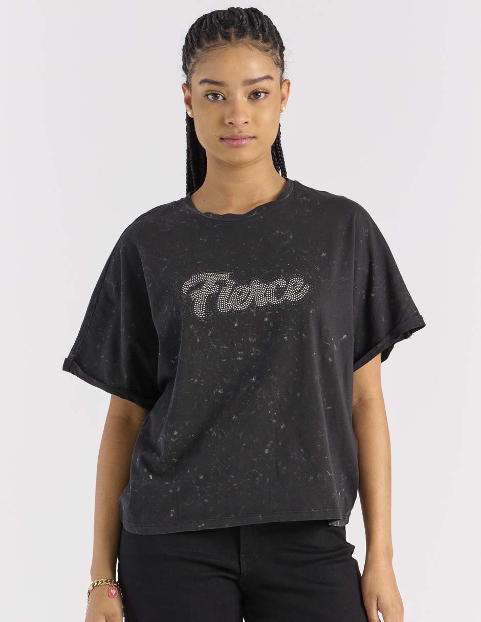 Playera manga 3/4 cuello redondo para mujer