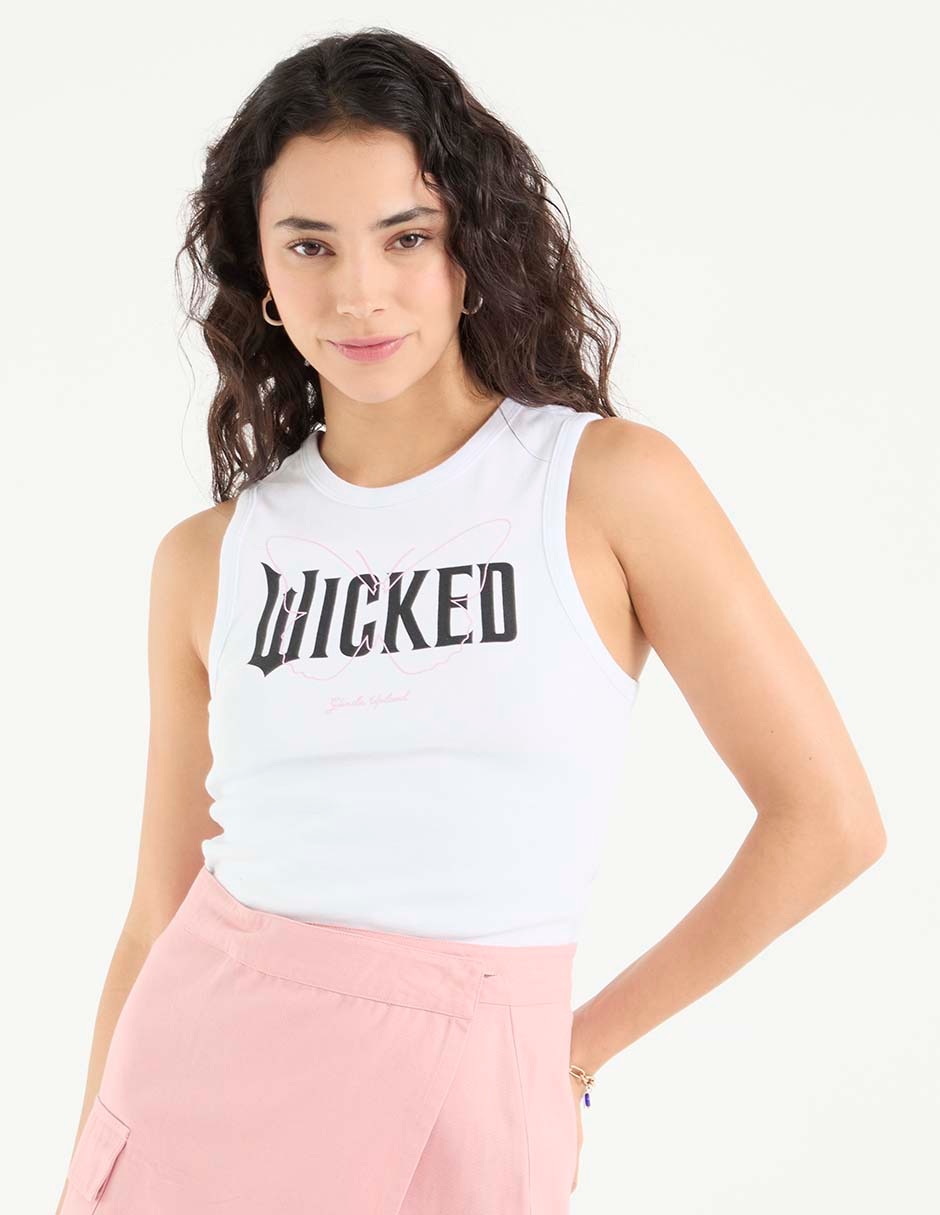 Top cuello redondo