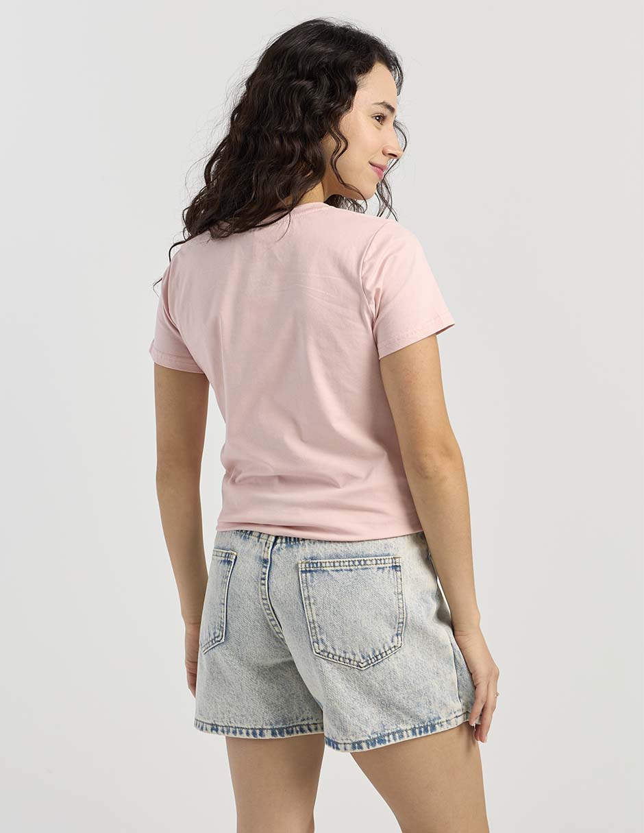 Playera manga corta cuello redondo para mujer 6