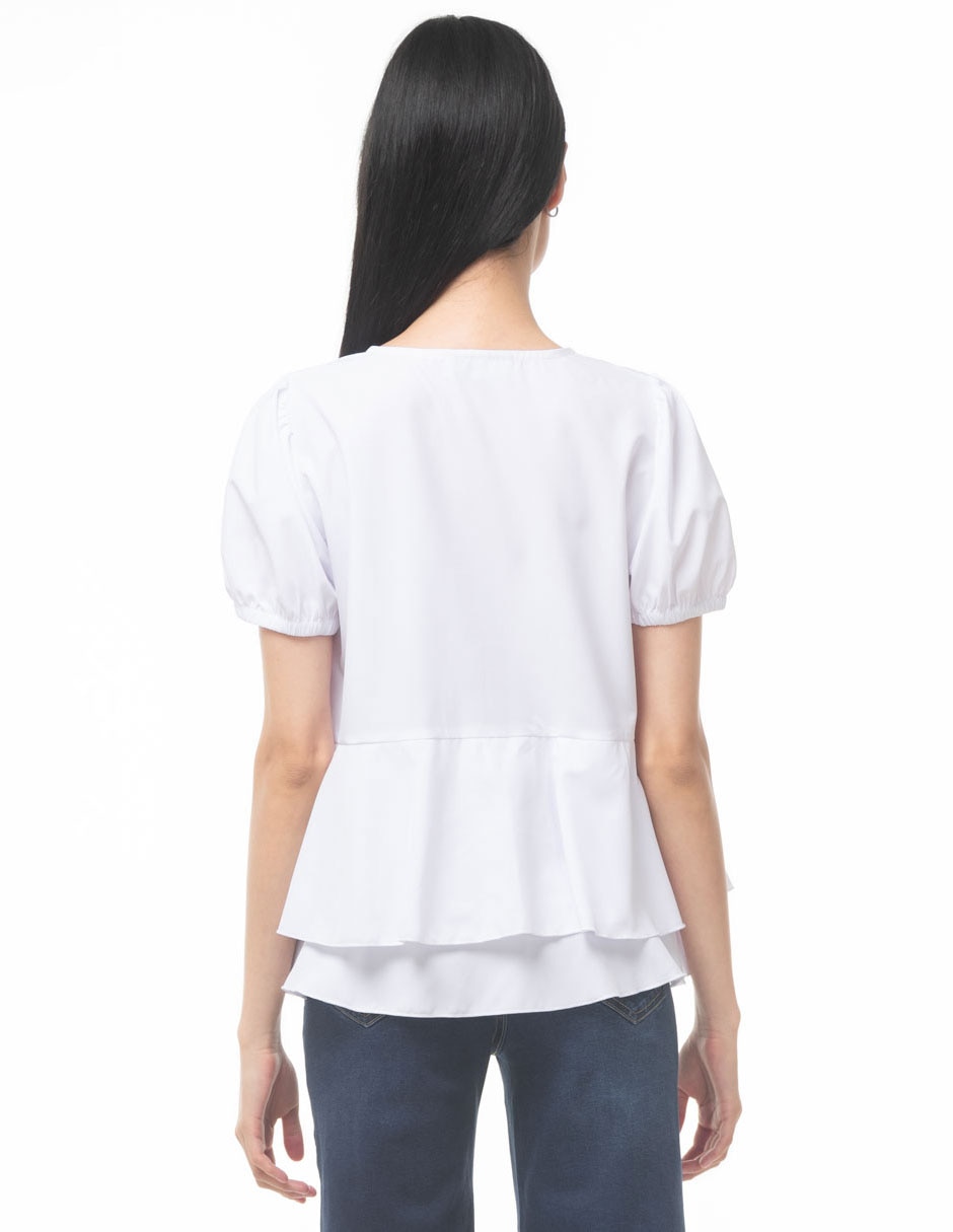 Blusa Sarah Bustani manga corta para mujer