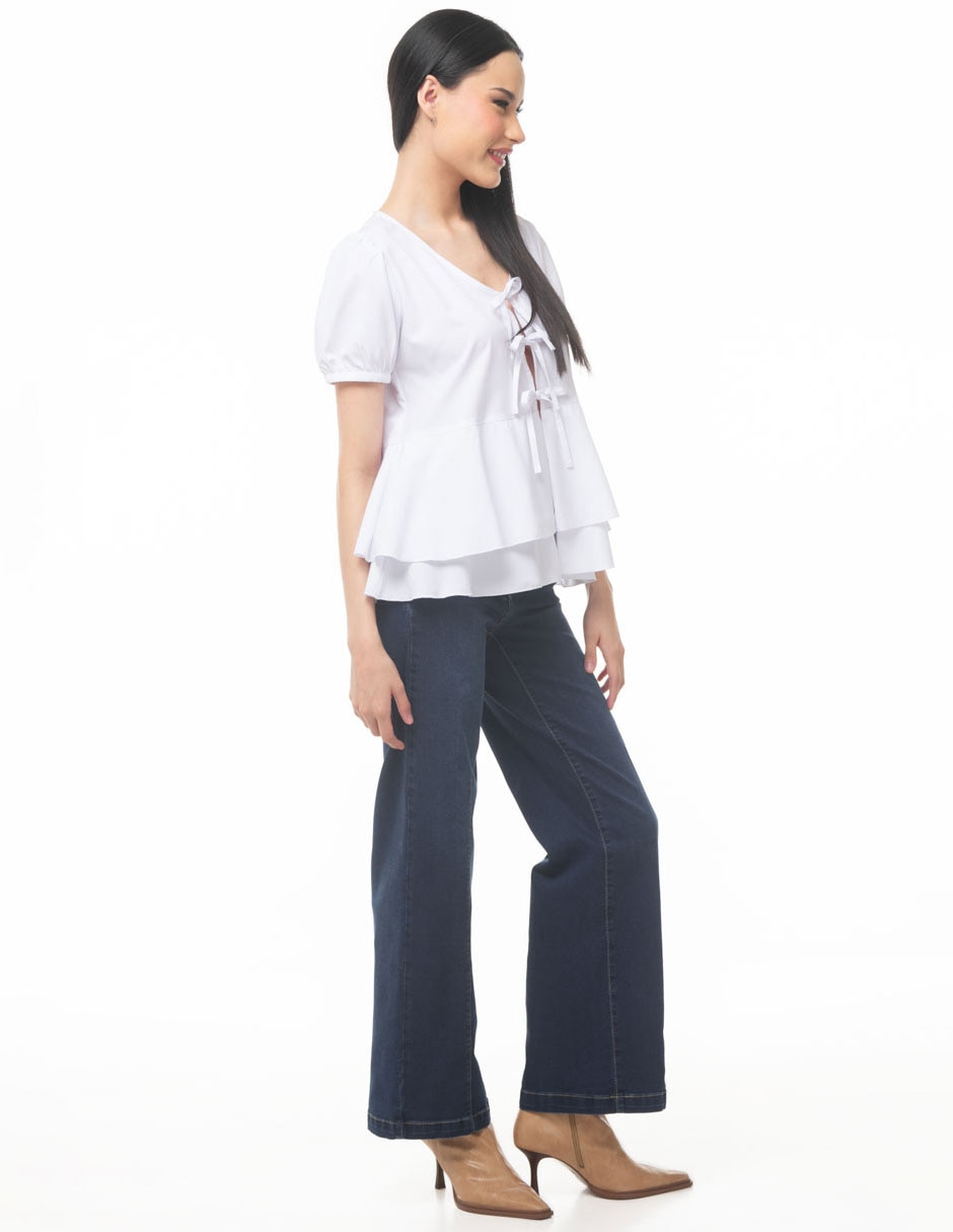 Blusa Sarah Bustani manga corta para mujer