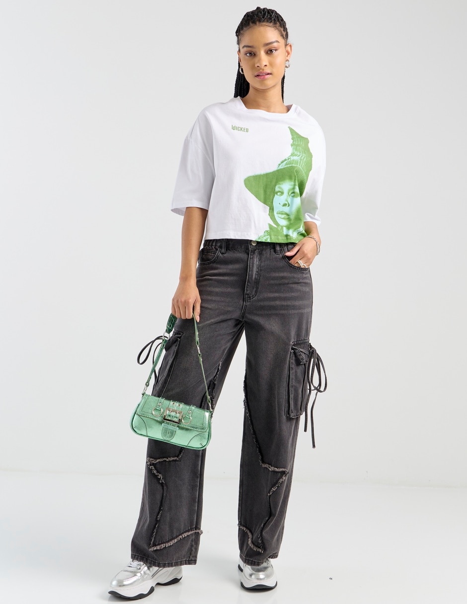 Playera manga corta Wicked cuello redondo para mujer 6