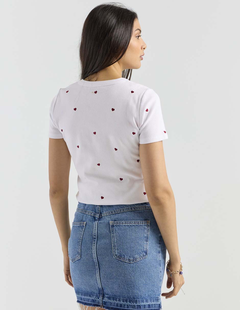 Playera manga corta cuello redondo para mujer 6