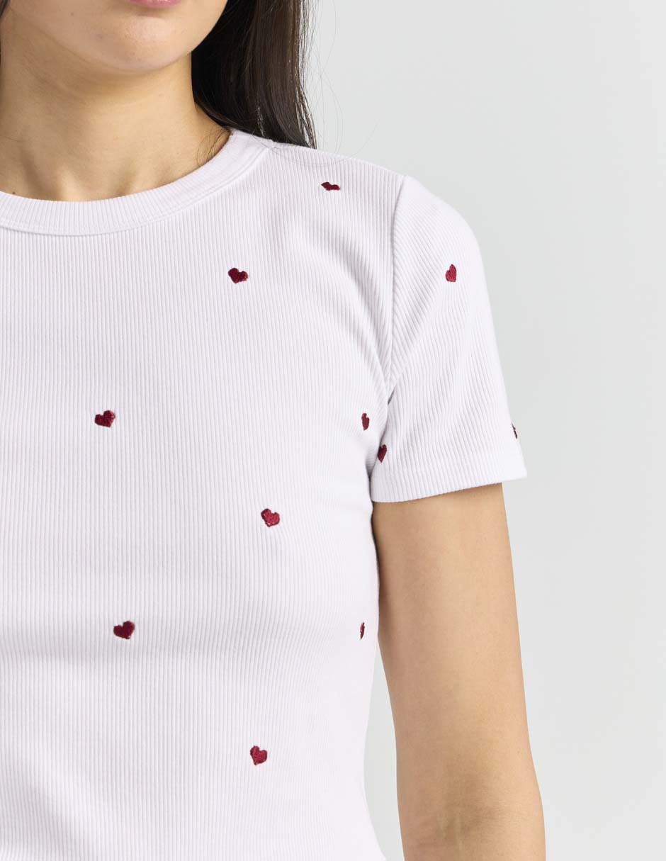 Playera manga corta cuello redondo para mujer 8