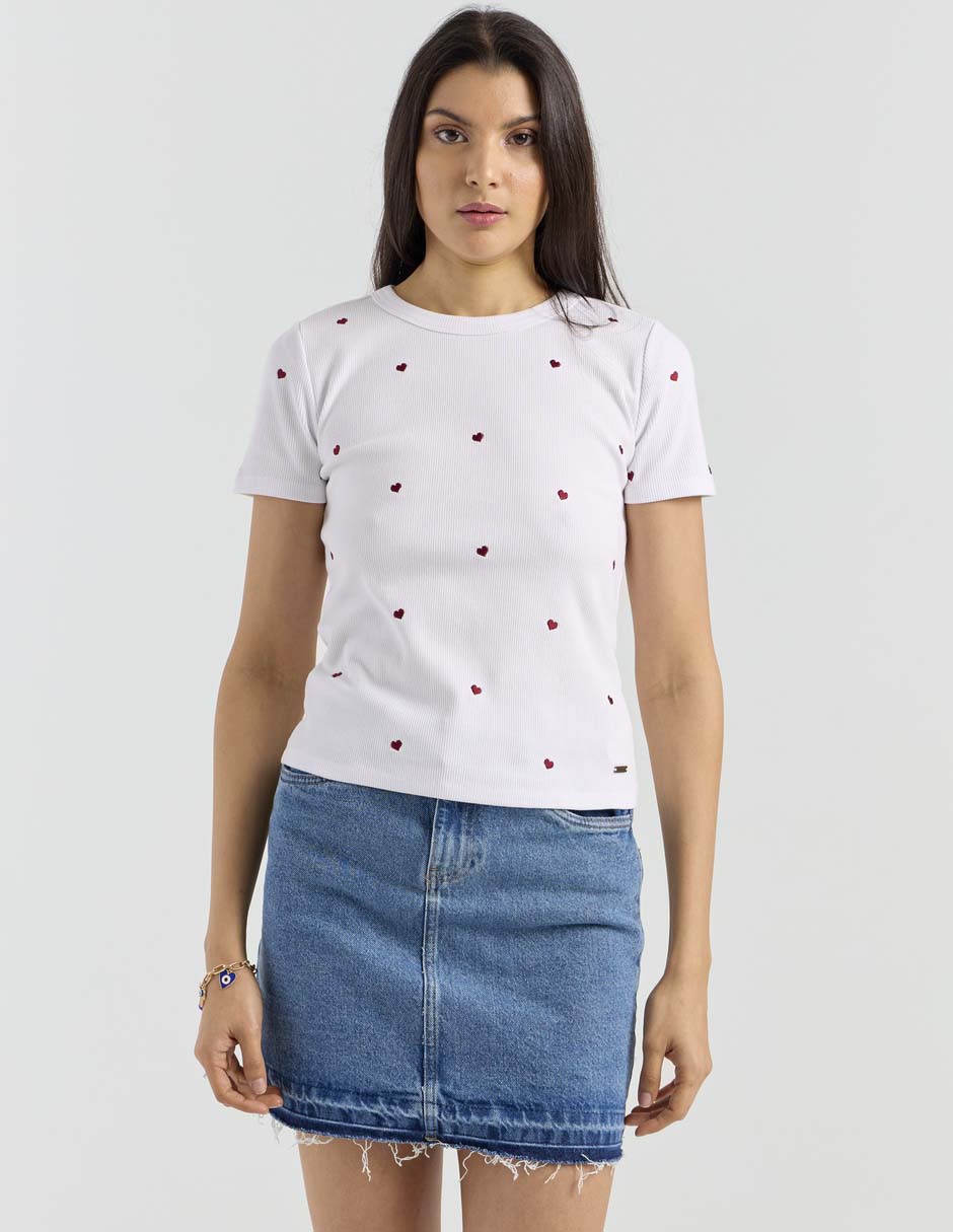 Playera manga corta cuello redondo para mujer 9