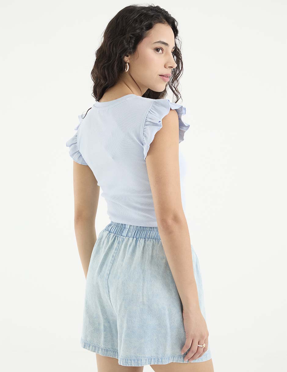 Blusa manga corta para mujer 6