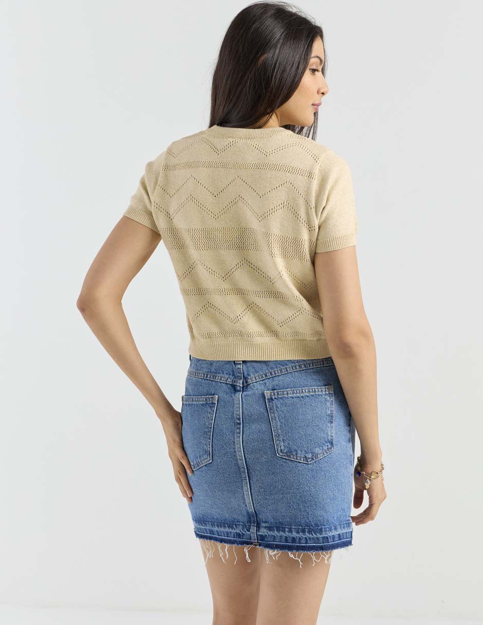 Blusa manga corta para mujer 5