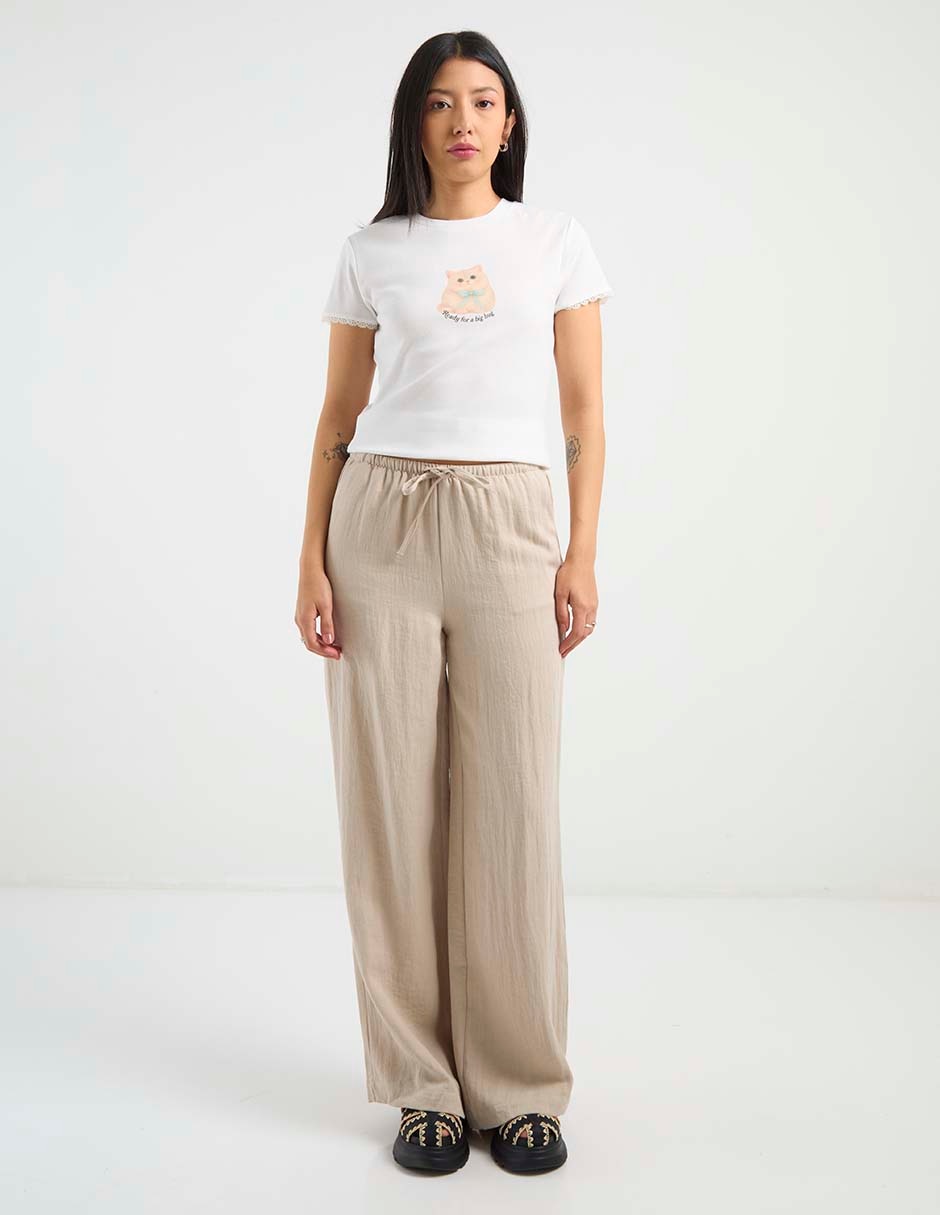 Playera manga corta cuello redondo para mujer 7