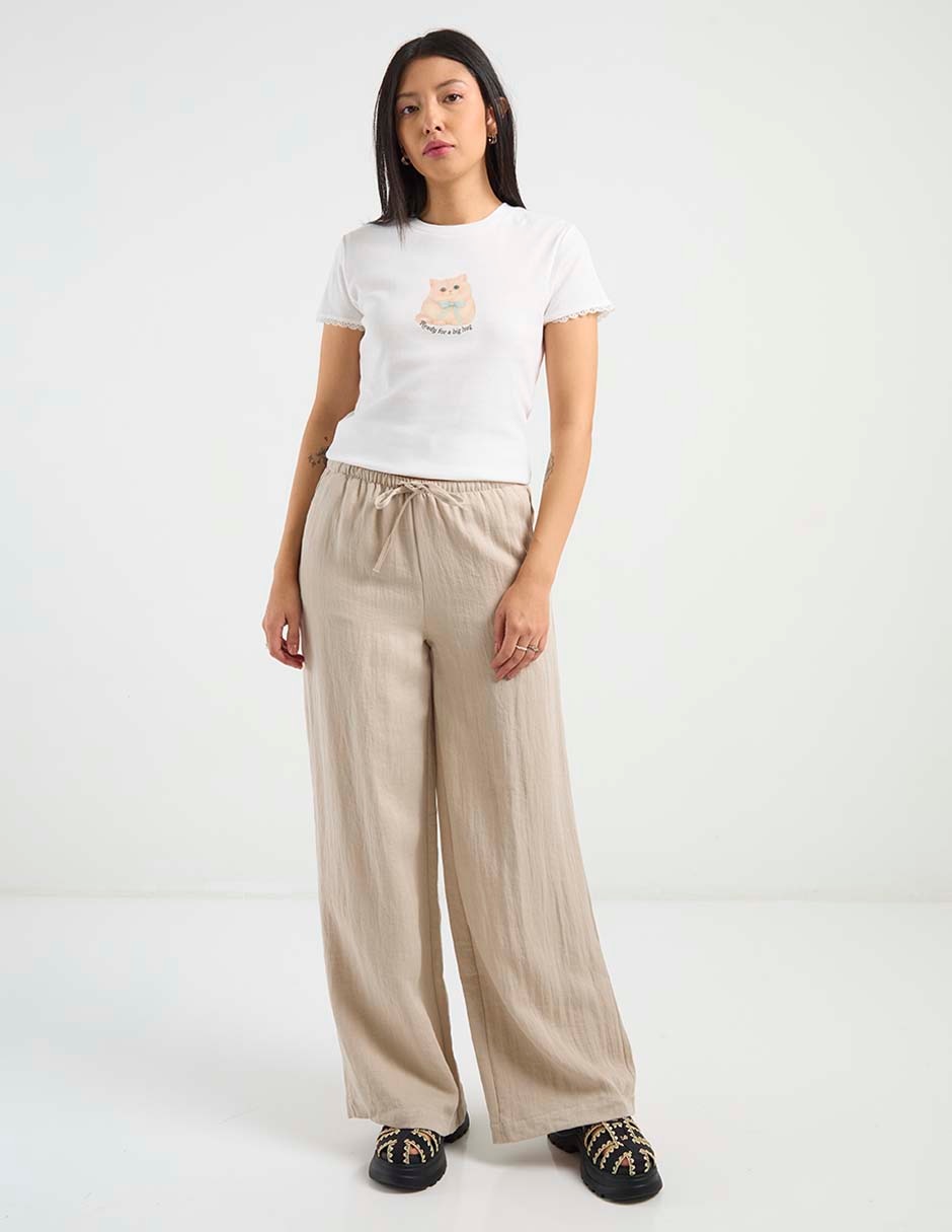 Playera manga corta cuello redondo para mujer 8