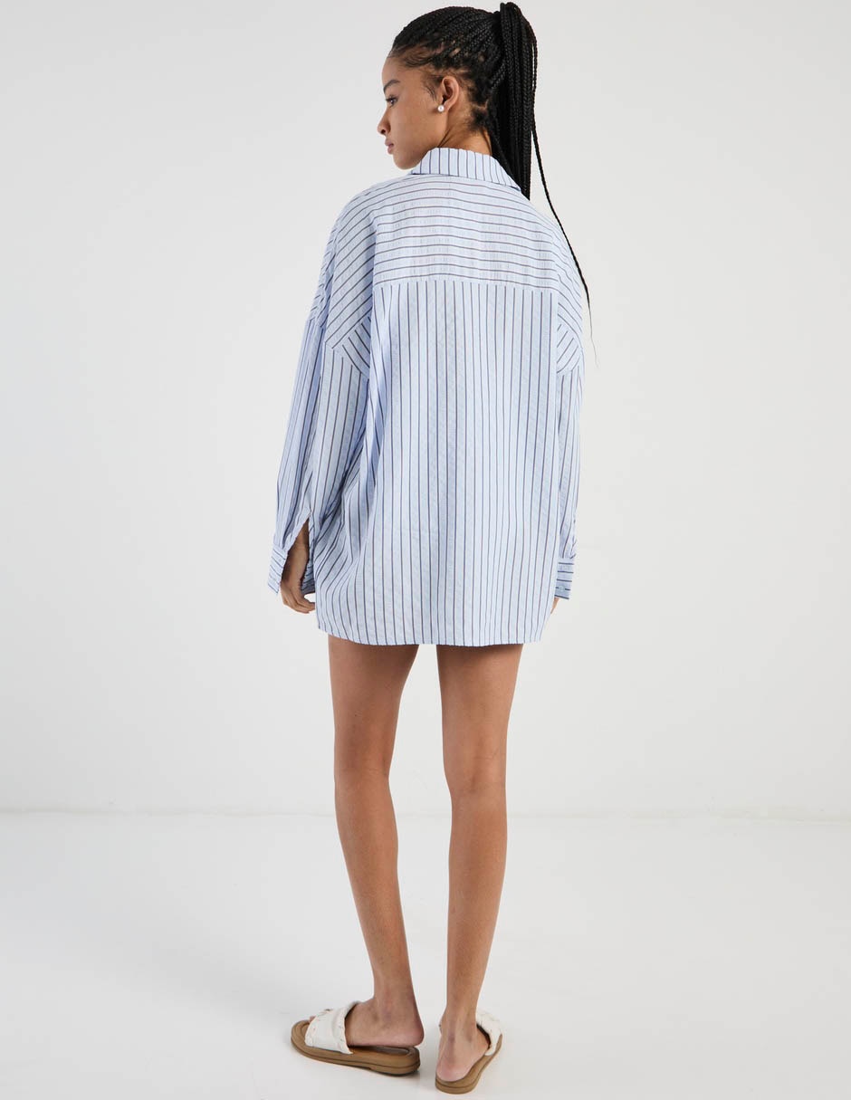 Blusa camisera That's It manga larga para mujer